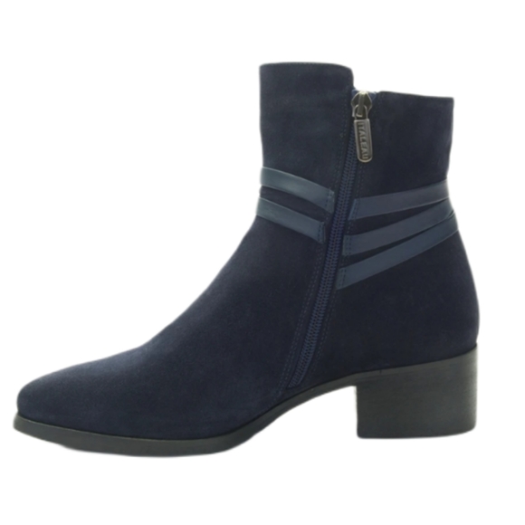 Italeau Donata Booties Weatherproof Blue Leather Sz 8 New Without Box - Picture 6 of 7